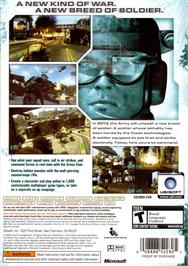 Box back cover for Ghost Recon Advanced Warfighter on the Microsoft Xbox 360.