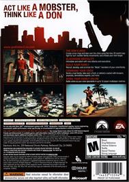 Box back cover for Godfather II, The on the Microsoft Xbox 360.