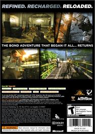 Box back cover for Goldeneye 007 Reloaded on the Microsoft Xbox 360.