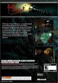 Box back cover for Haunt on the Microsoft Xbox 360.
