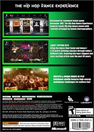 Box back cover for Hip-hop Dance Experience, The on the Microsoft Xbox 360.