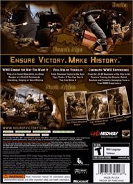 Box back cover for Hour of Victory on the Microsoft Xbox 360.