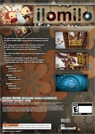 Box back cover for Ilomilo on the Microsoft Xbox 360.