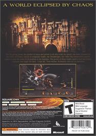Box back cover for Infinite Undiscovery on the Microsoft Xbox 360.