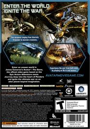 Box back cover for James Cameron's Avatar - The Game on the Microsoft Xbox 360.