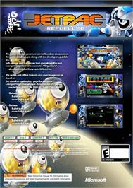 Box back cover for Jetpac Refuelled on the Microsoft Xbox 360.