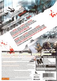 Box back cover for Kane And Lynch - Dead Men on the Microsoft Xbox 360.