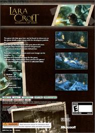 Box back cover for Lara Croft And The Guardian Of Light on the Microsoft Xbox 360.