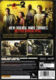 Box back cover for Left 4 Dead 2 on the Microsoft Xbox 360.