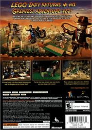 Box back cover for Lego Indiana Jones - La Trilogie Originale on the Microsoft Xbox 360.