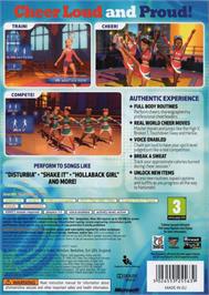 Box back cover for Let's Cheer! on the Microsoft Xbox 360.