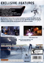 Box back cover for Lost Planet - Extreme Condition - Colonies Edition on the Microsoft Xbox 360.