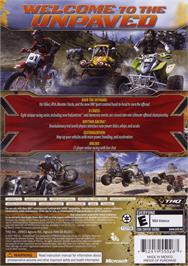 Box back cover for MX vs. ATV: Untamed on the Microsoft Xbox 360.