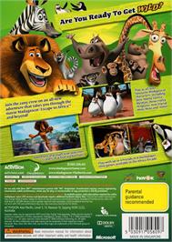 Box back cover for Madagascar 2 on the Microsoft Xbox 360.