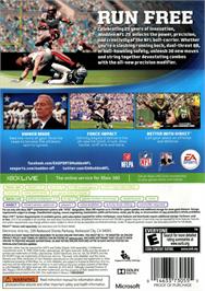 Box back cover for Madden Nfl 25 on the Microsoft Xbox 360.