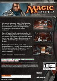 Box back cover for Magic - The Gathering - Duels Of The Planeswalkers 2012 on the Microsoft Xbox 360.