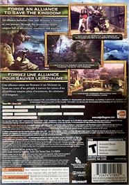 Box back cover for Majin and the Forsaken Kingdom on the Microsoft Xbox 360.