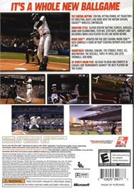 Box back cover for Major League Baseball 2k7 on the Microsoft Xbox 360.