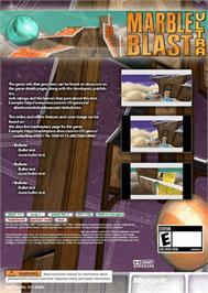 Box back cover for Marble Blast Ultra on the Microsoft Xbox 360.