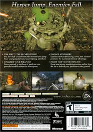 Box back cover for Medal Of Honor - Airborne on the Microsoft Xbox 360.