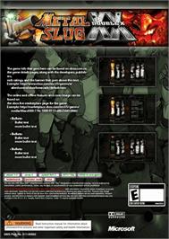 Box back cover for Metal Slug XX on the Microsoft Xbox 360.