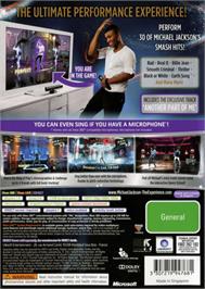 Box back cover for Michael Jackson - The Experience on the Microsoft Xbox 360.