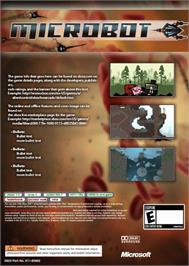 Box back cover for Microbot on the Microsoft Xbox 360.