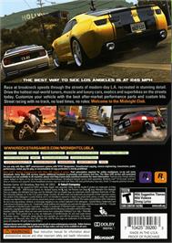 Box back cover for Midnight Club - Los Angeles on the Microsoft Xbox 360.