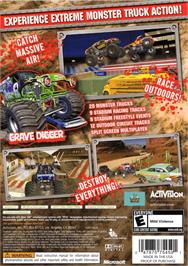 Box back cover for Monster Jam on the Microsoft Xbox 360.