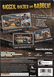 Box back cover for Monster Jam - Path Of Destruction on the Microsoft Xbox 360.