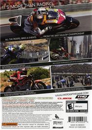 Box back cover for MotoGP 07 on the Microsoft Xbox 360.