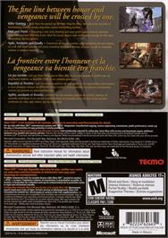 Box back cover for NINJA GAIDEN 2 on the Microsoft Xbox 360.