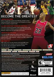 Box back cover for Nba 2k11 on the Microsoft Xbox 360.