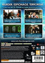 Box back cover for Ncis on the Microsoft Xbox 360.