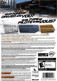 Box back cover for Need for Speed - Shift on the Microsoft Xbox 360.