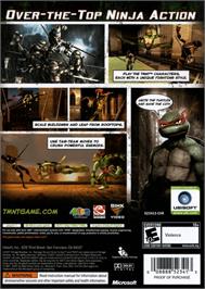 Box back cover for Nickelodeon - Teenage Mutant Ninja Turtles on the Microsoft Xbox 360.