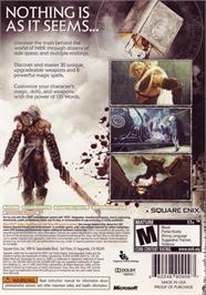 Box back cover for Nier on the Microsoft Xbox 360.