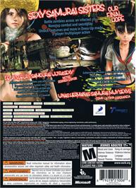 Box back cover for Onechanbara - Bikini Samurai Squad on the Microsoft Xbox 360.