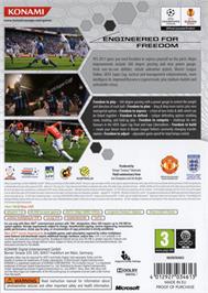 Box back cover for PES 2011 - Pro Evolution Soccer on the Microsoft Xbox 360.