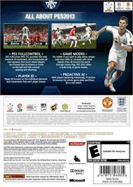 Box back cover for PES 2013 - Pro Evolution Soccer on the Microsoft Xbox 360.