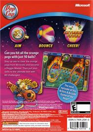 Box back cover for Peggle on the Microsoft Xbox 360.
