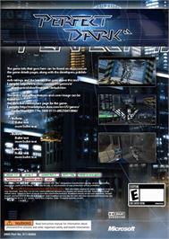 Box back cover for Perfect Dark on the Microsoft Xbox 360.