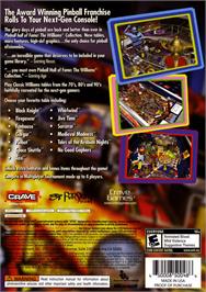 Box back cover for Pinball Hall Of Fame - The Williams Collection on the Microsoft Xbox 360.