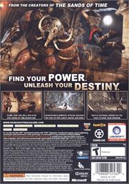 Box back cover for Prince Of Persia - Les Sables Oubliés on the Microsoft Xbox 360.