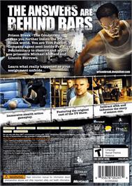 Box back cover for Prison Break - The Conspiracy on the Microsoft Xbox 360.