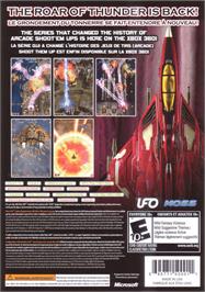 Box back cover for Raiden 4 on the Microsoft Xbox 360.