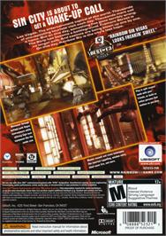 Box back cover for Rainbow Six Vegas on the Microsoft Xbox 360.