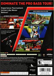 Box back cover for Rapala Pro Bass Fishing on the Microsoft Xbox 360.