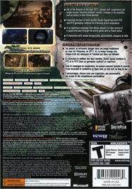Box back cover for Raven Squad on the Microsoft Xbox 360.
