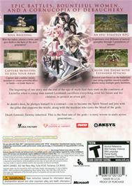 Box back cover for Record of Agarest War on the Microsoft Xbox 360.